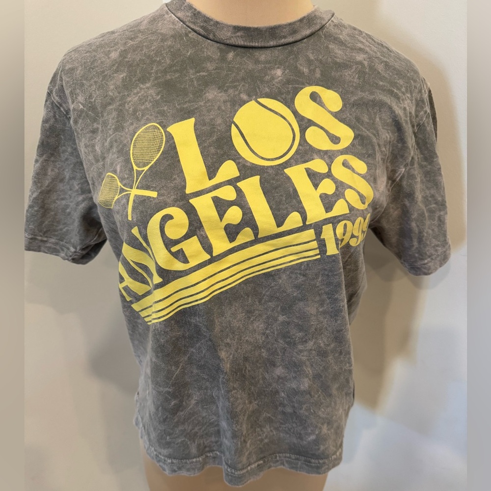 Acid wash Vintage inspired Los Angeles 1999 racquet tee.